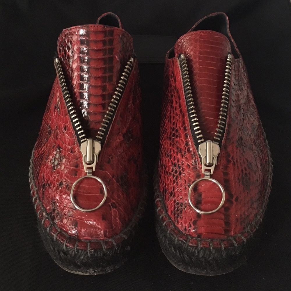 Alexander Wang snakeskin espadrilles